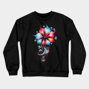 Flower with Hearts Crewneck Sweatshirt